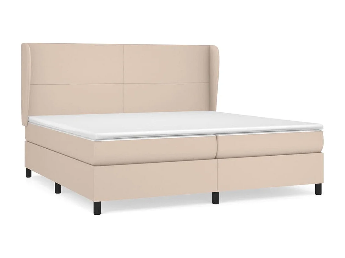 Sommier à lattes de lit avec matelas Cappuccino 200x200