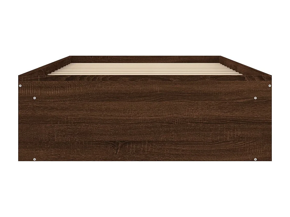 Cadre de lit chêne marron 90x200