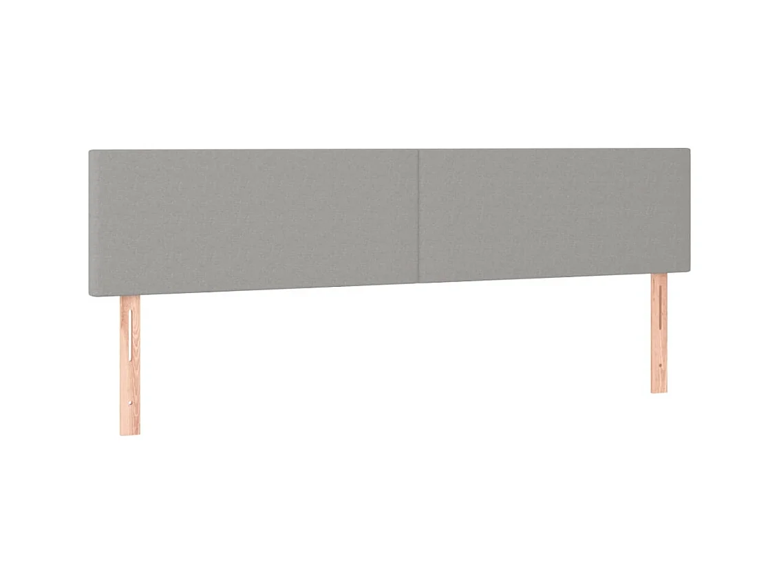 Cadre de lit avec tête de lit gris clair 120x190 tissu