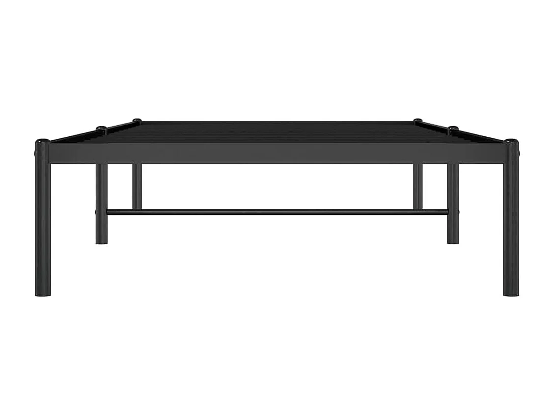 Cadre de lit métal noir 90x190