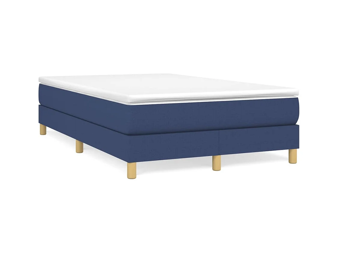 Sommier à lattes de lit avec matelas bleu 120x190 tissu