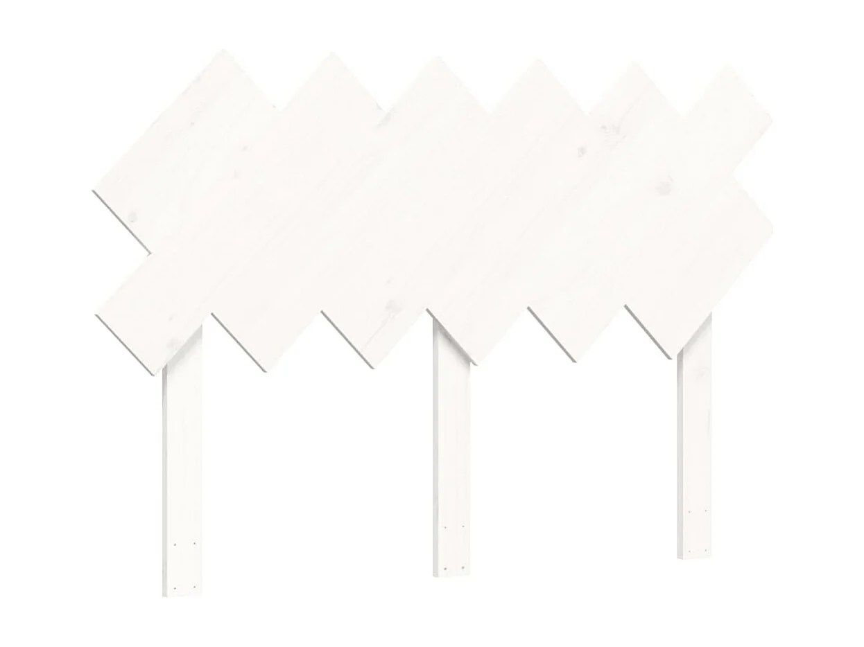 Cadre de lit avec tête de lit blanc 120x200 bois massif