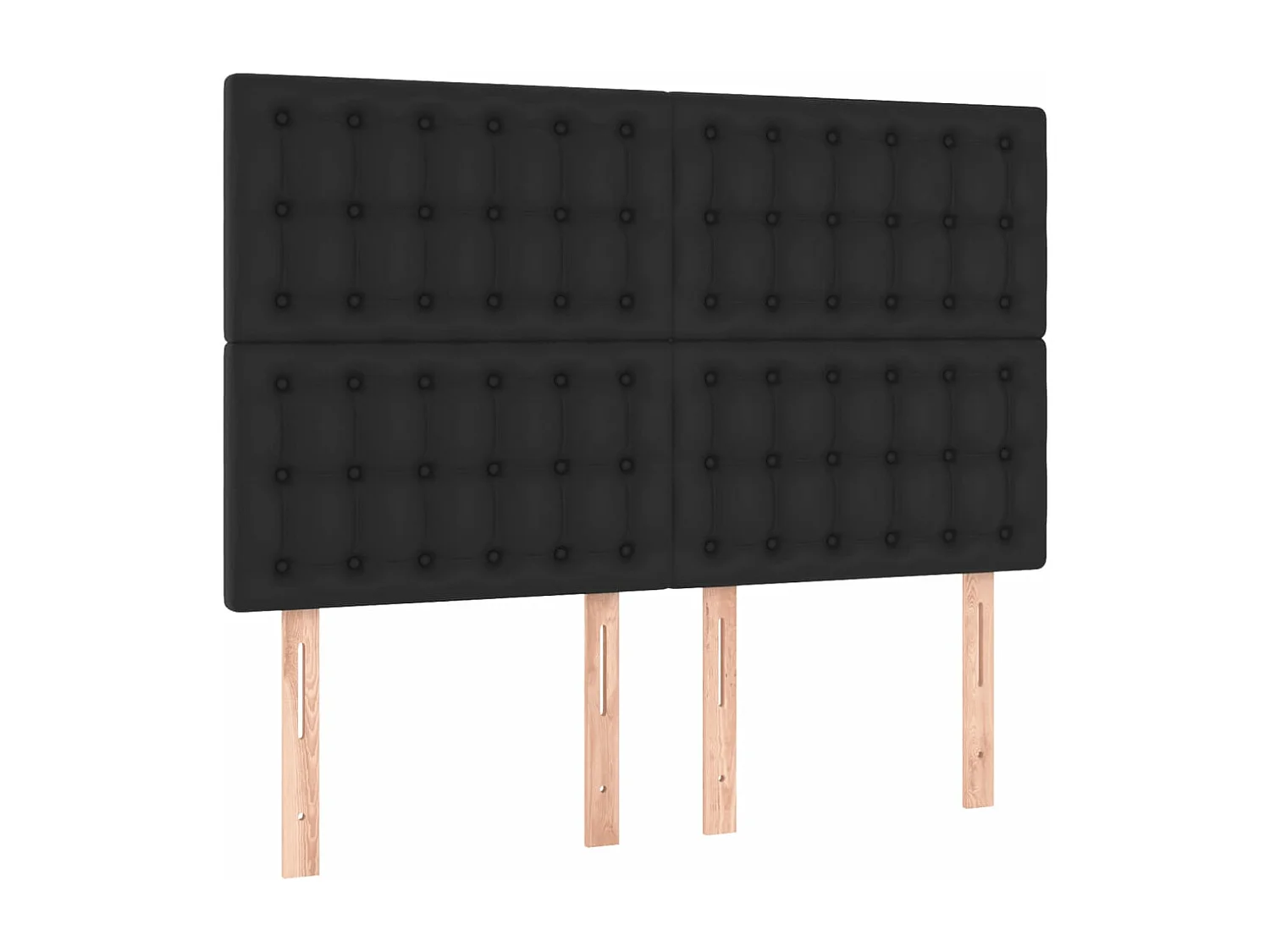 Sommier à lattes de lit avec matelas Noir 140x200 Similicuir