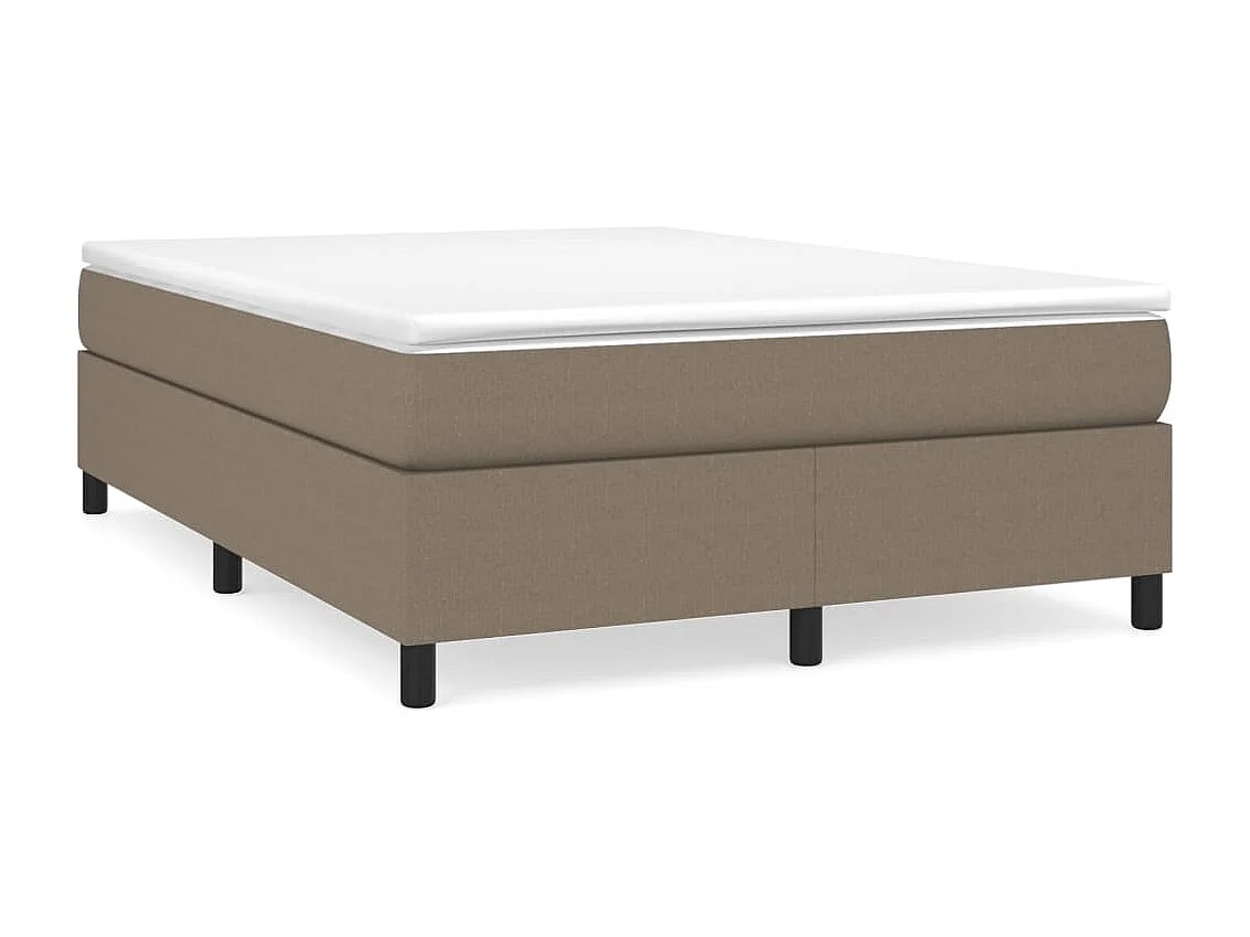 Sommier à lattes de lit avec matelas Taupe 140x190 Tissu