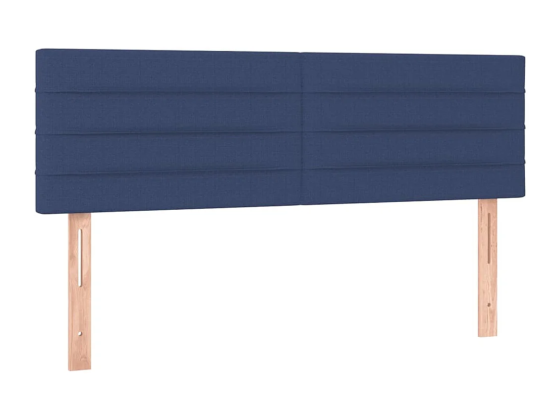 Sommier à lattes de lit avec matelas Bleu 140x190 Tissu