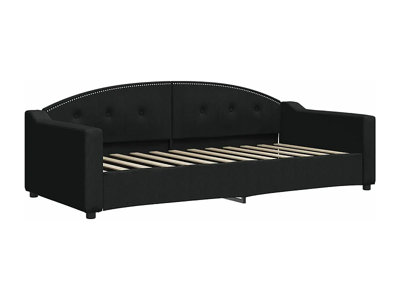 Lit de repos noir 90x200 tissu