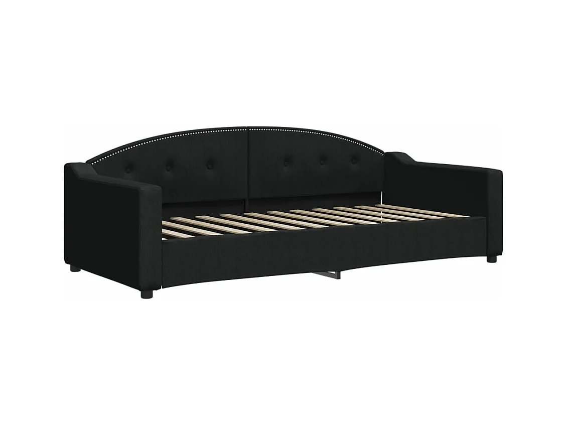 Lit de repos noir 90x200 tissu