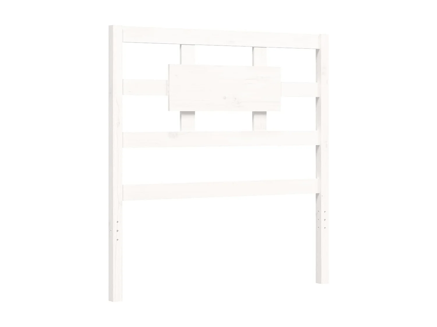 Cadre de lit avec tête de lit blanc 90x200 bois massif