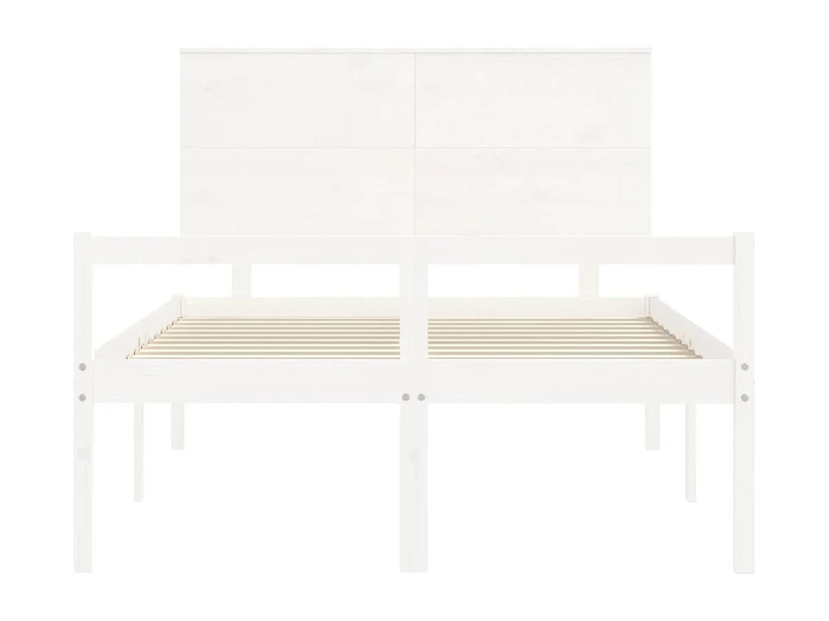 Lit pour personne âgée et tête de lit 140x200 bois massif