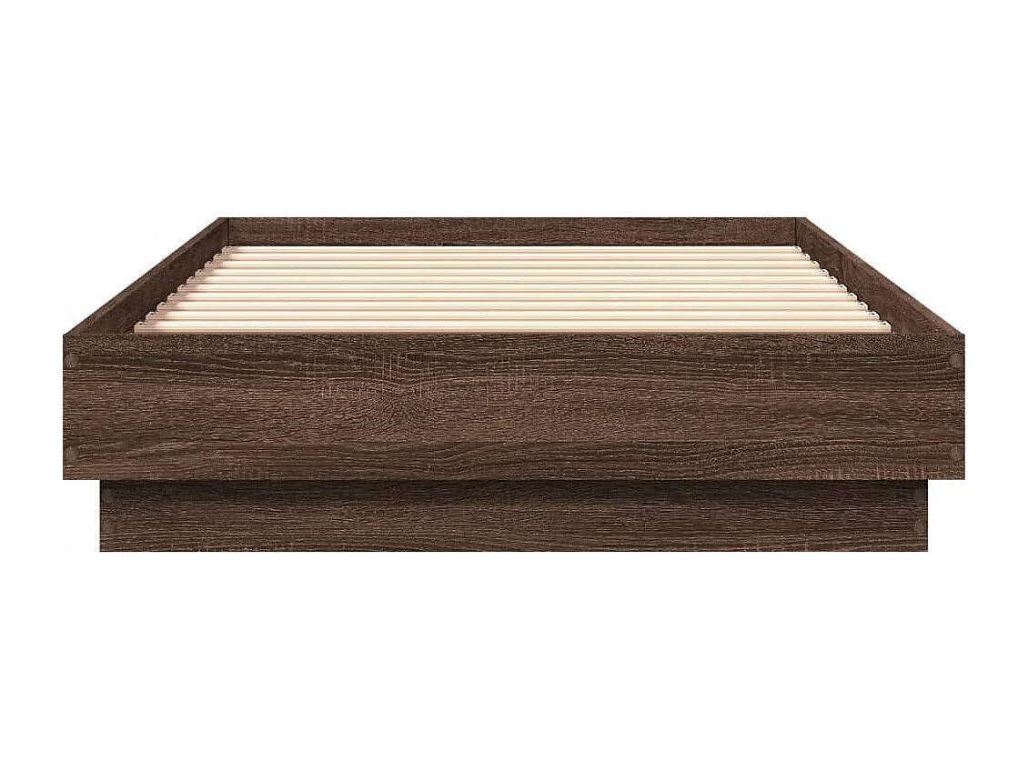 Cadre de lit chêne marron 75x190 bois d'ingénierie