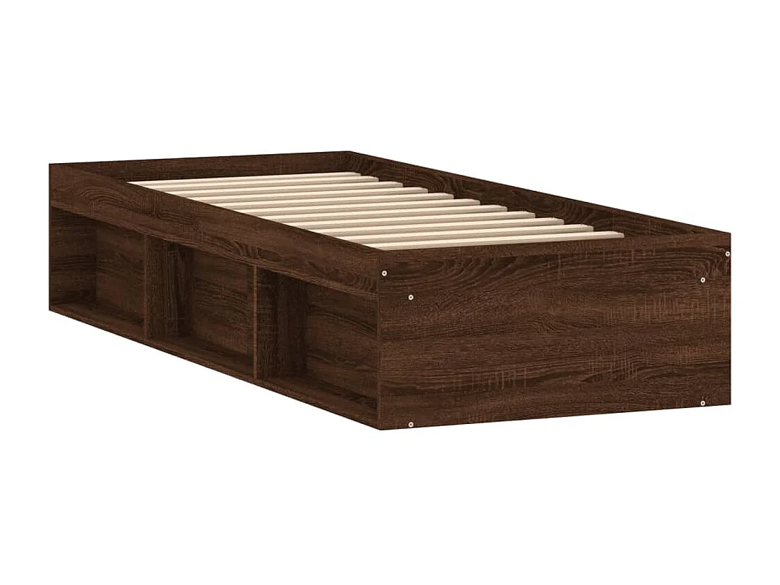 Cadre de lit chêne marron 75x190 petit simple