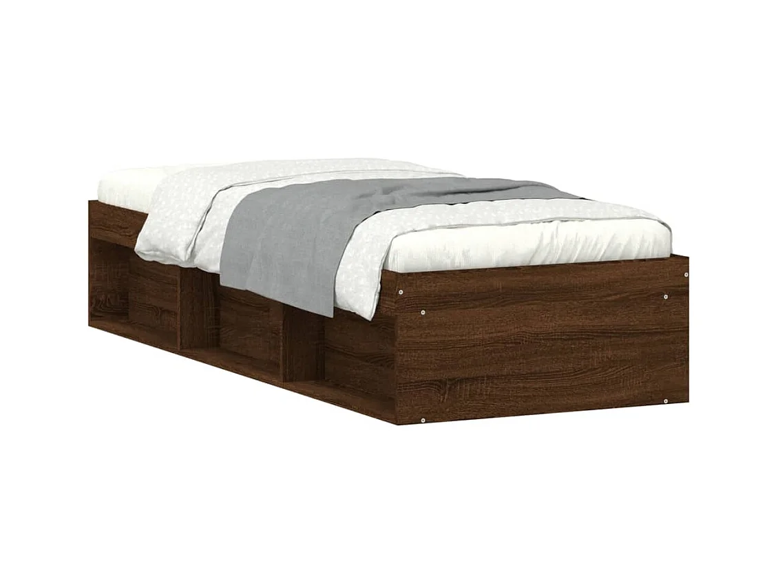 Cadre de lit chêne marron 75x190 petit simple