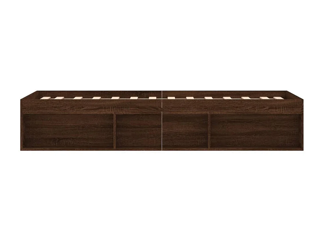 Cadre de lit chêne marron 75x190 petit simple