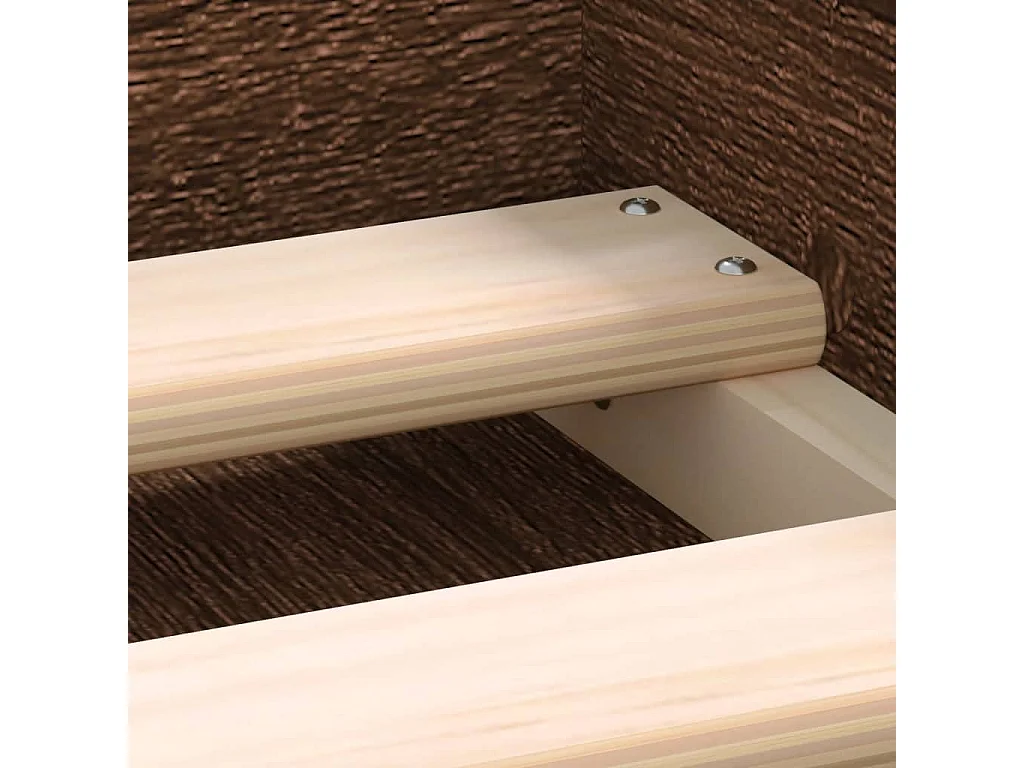 Cadre de lit chêne marron 75x190 petit simple