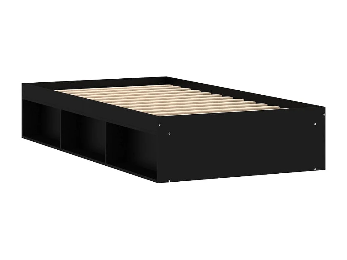 Cadre de lit noir 90x190