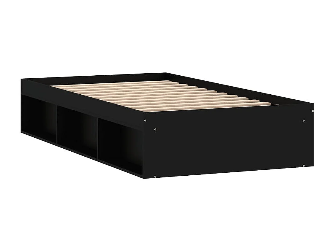 Cadre de lit noir 90x190