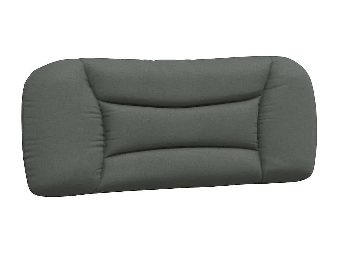 Cadre de lit avec lumières LED gris foncé 100x200 tissu