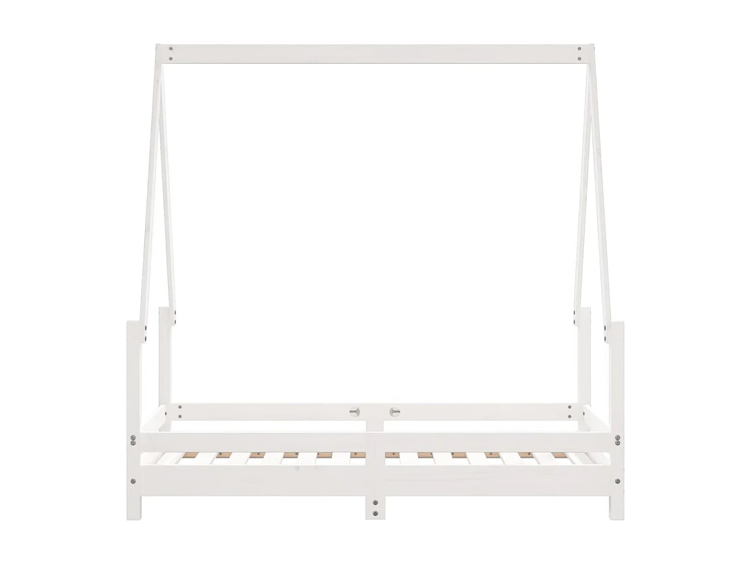 Cadre de lit pour enfant blanc 70x140 bois de pin massif