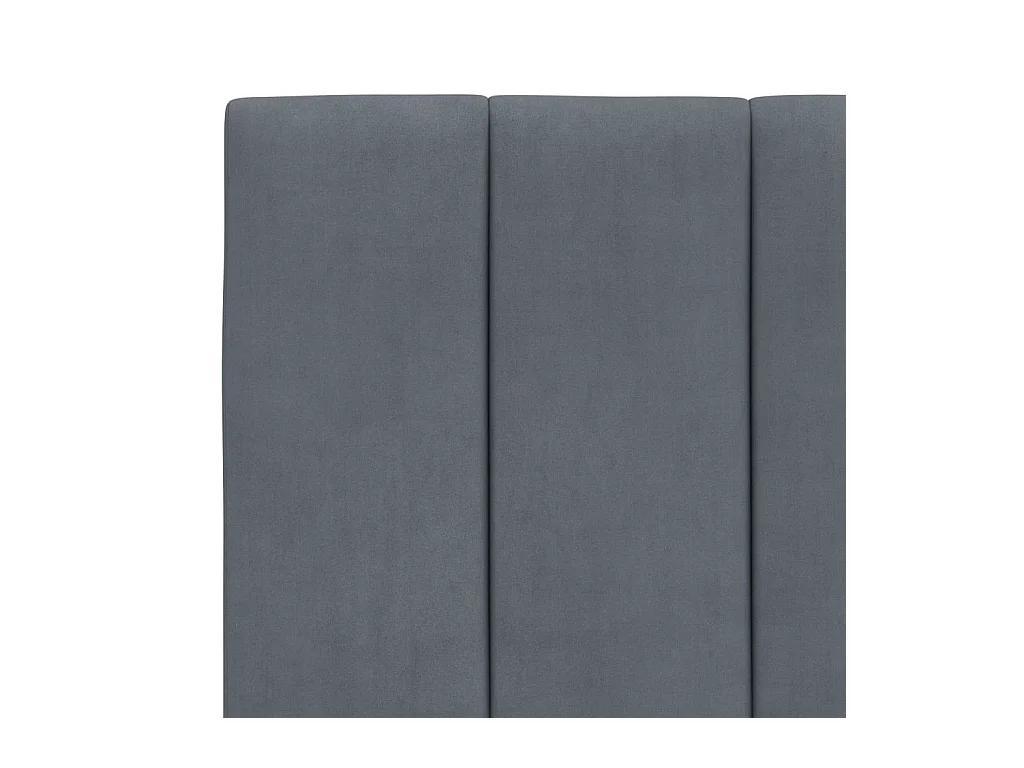 Cadre de lit avec tête de lit Gris foncé 90x200 Velours