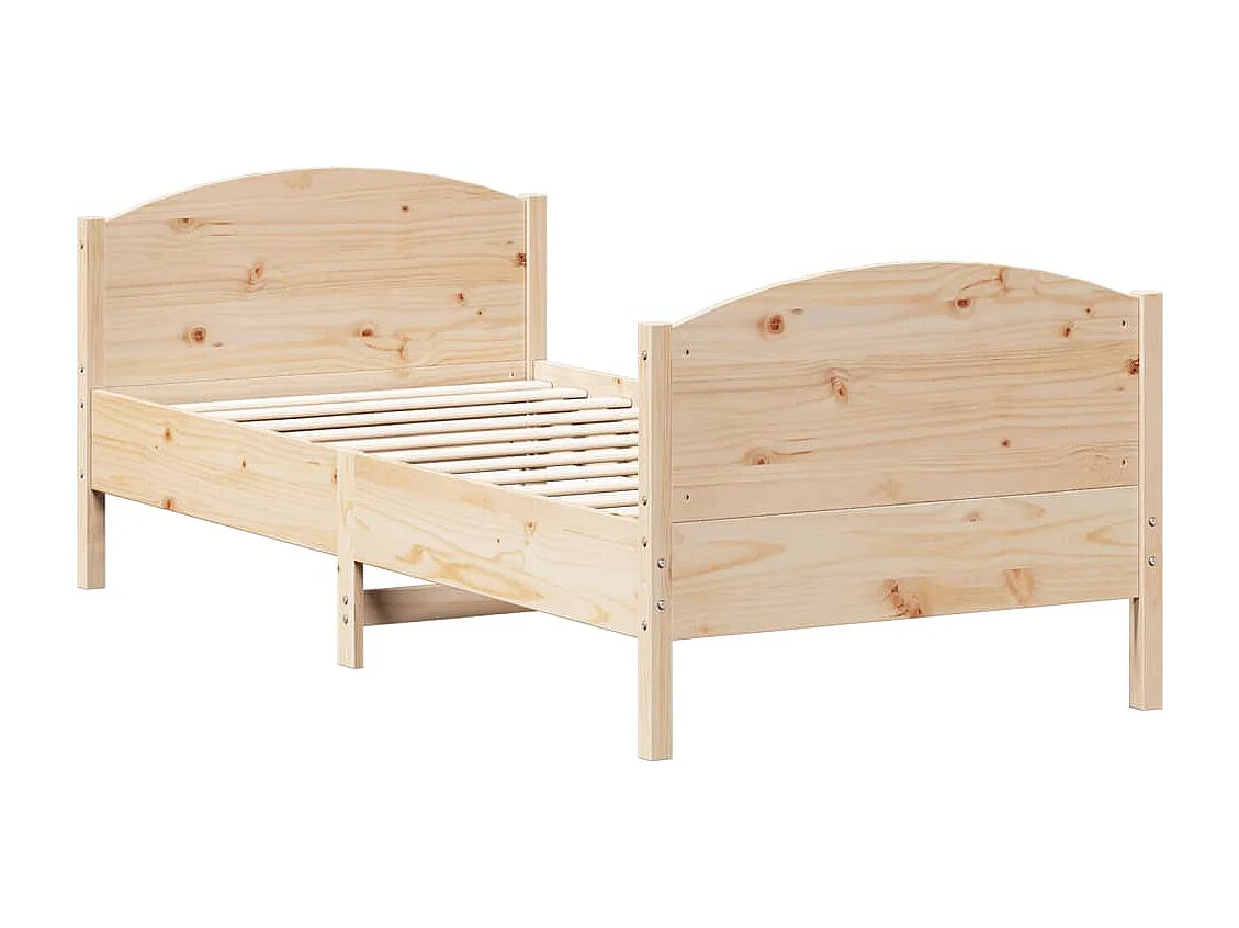 Cadre de lit et tête de lit 100x200 bois de pin massif