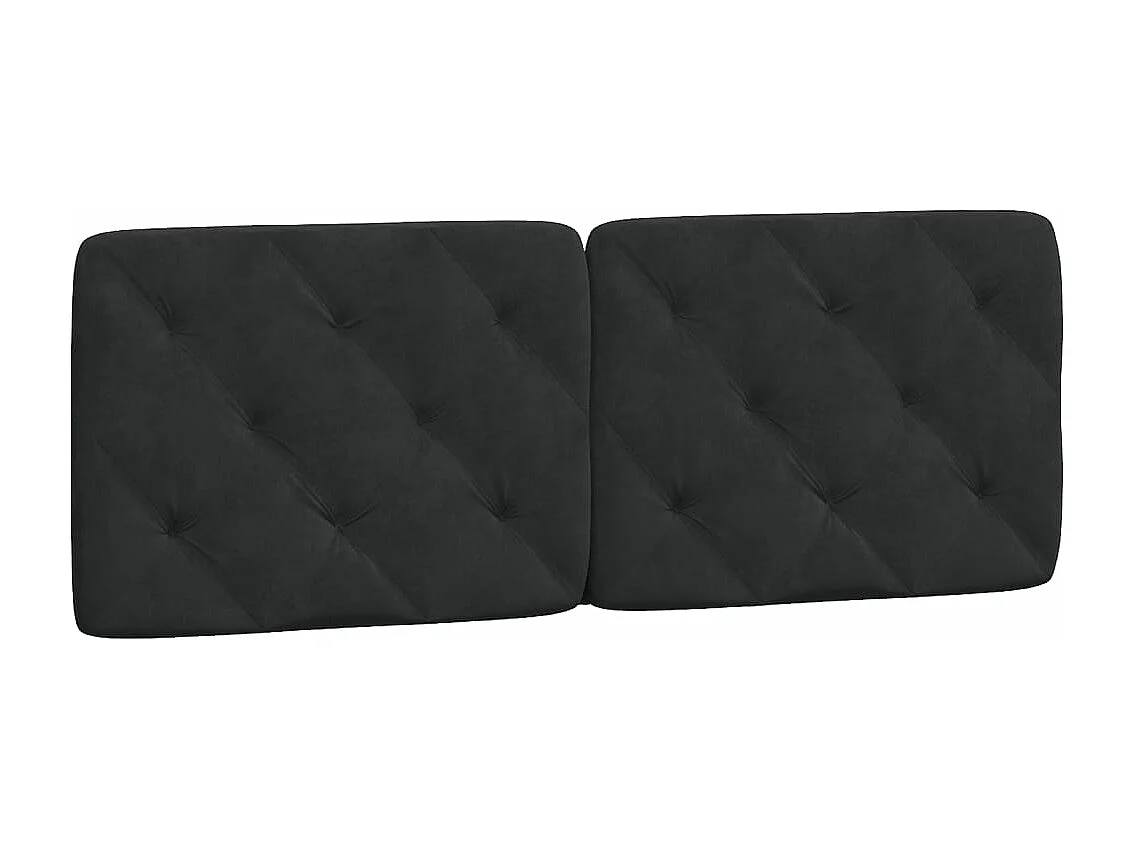 Lit avec matelas noir 140x200 velours