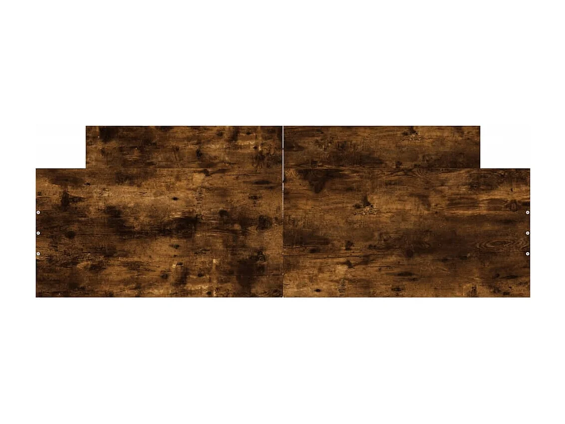 Cadre de lit tête de lit et pied de lit chêne fumé 140x200