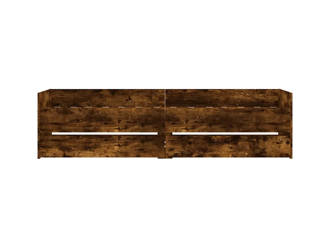 Bedframe met lades gerookt eikenkleurig 75x190 cm Small Single