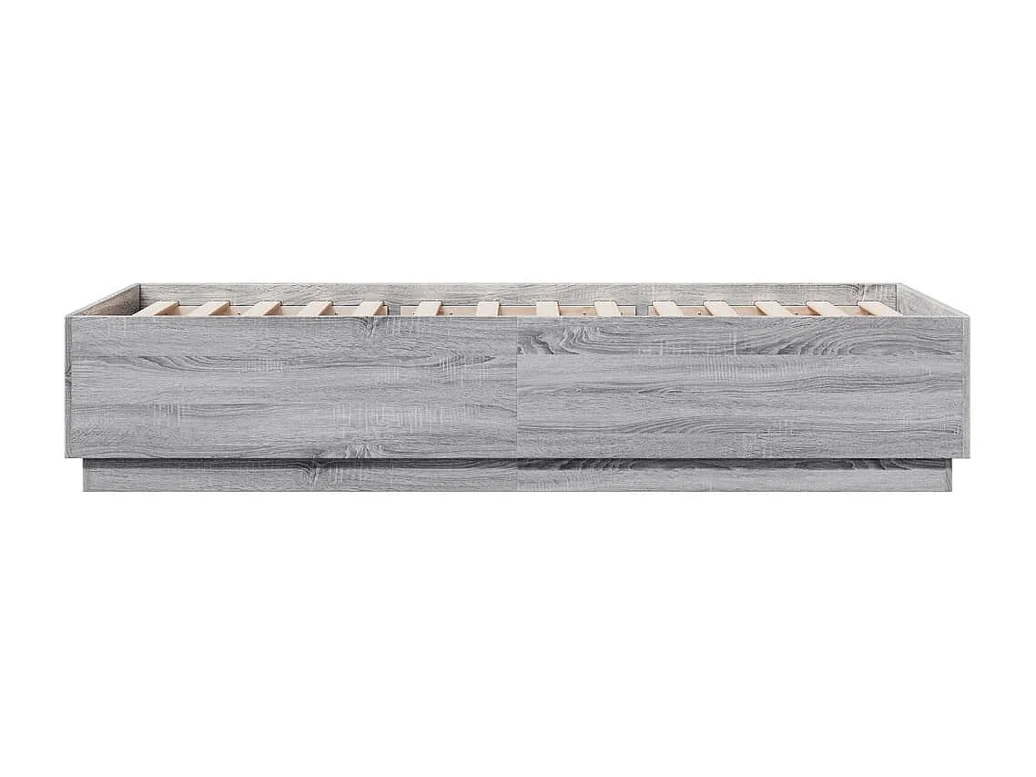 Cadre de lit sonoma gris 100x200 bois d'ingénierie