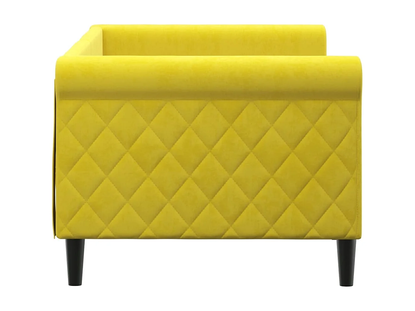 Lit de repos jaune 80x200 velours