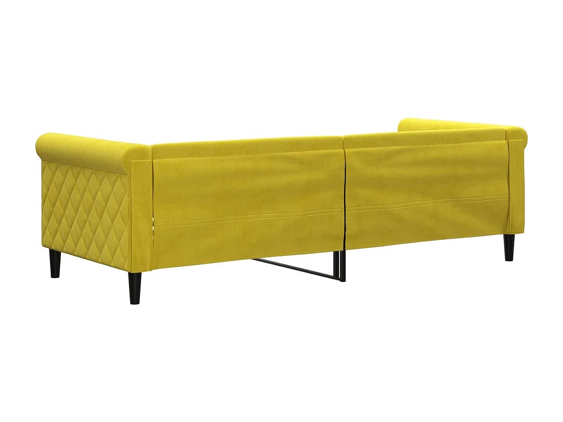 Lit de repos jaune 80x200 velours