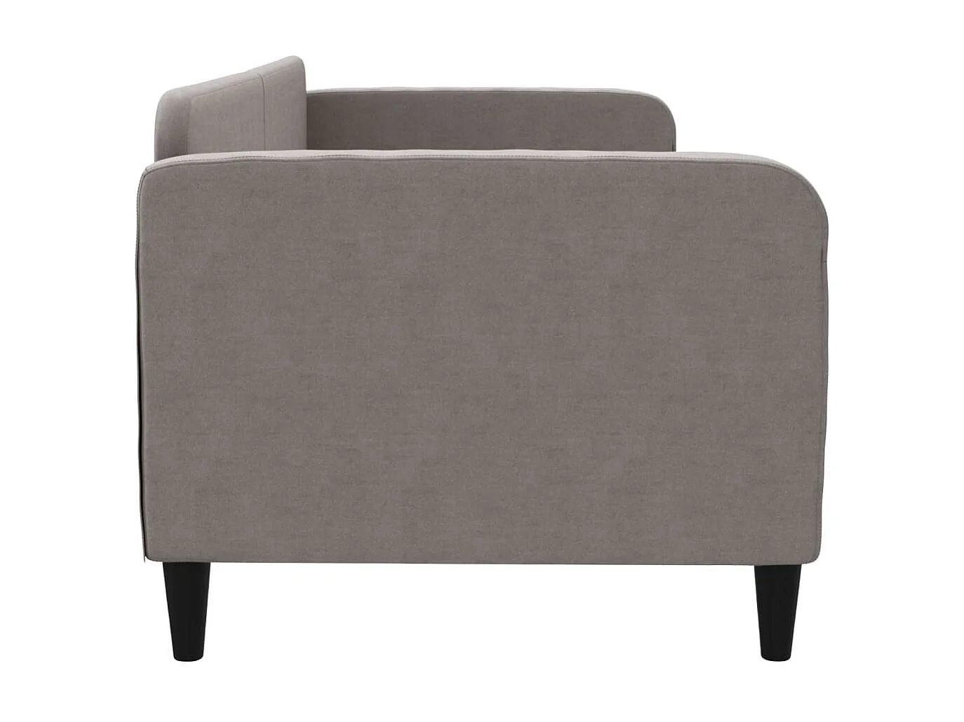 Lit de repos taupe 80x200 tissu