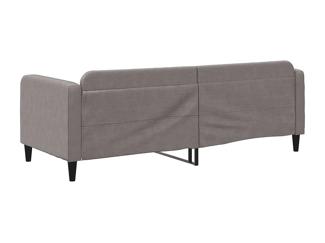 Lit de repos taupe 80x200 tissu