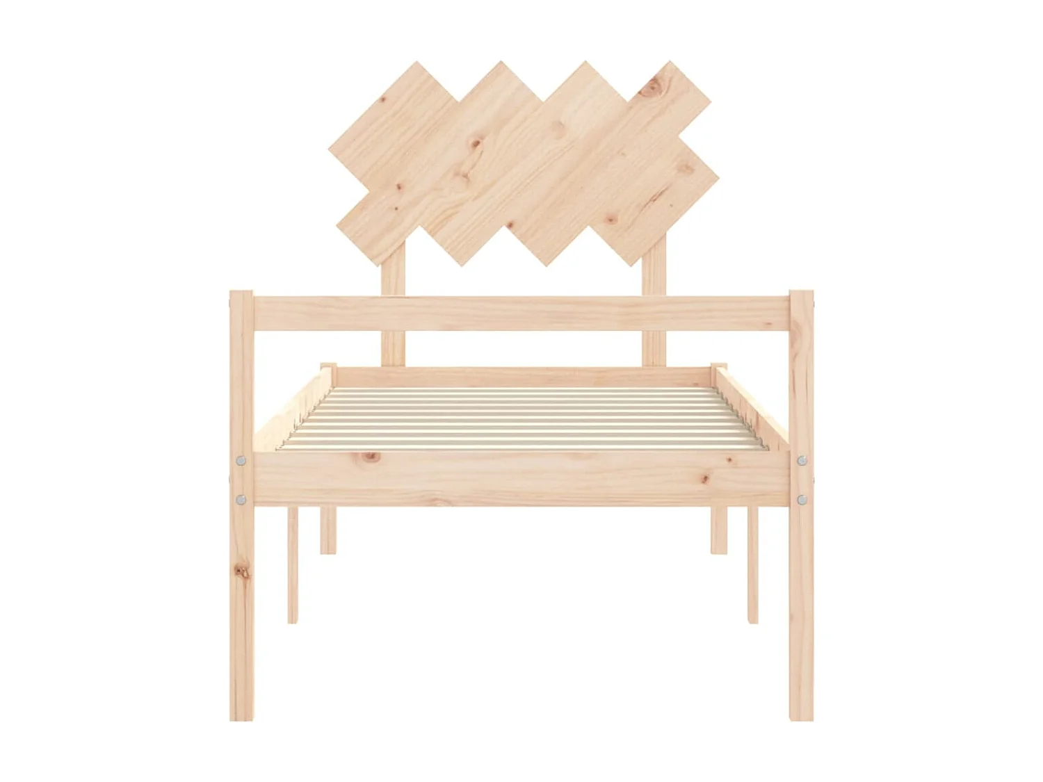 Lit pour personne âgée et tête de lit 90x200 bois massif