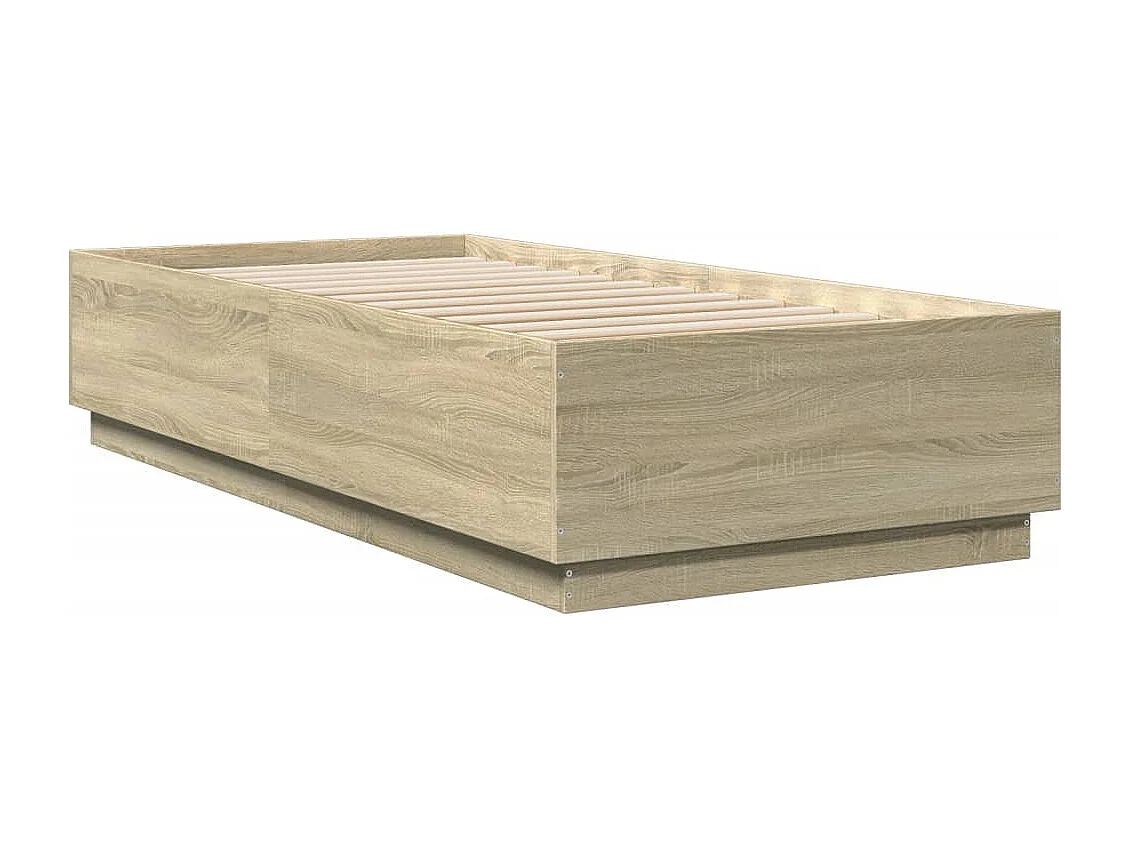 Cadre de lit chêne sonoma 100x200 bois d'ingénierie