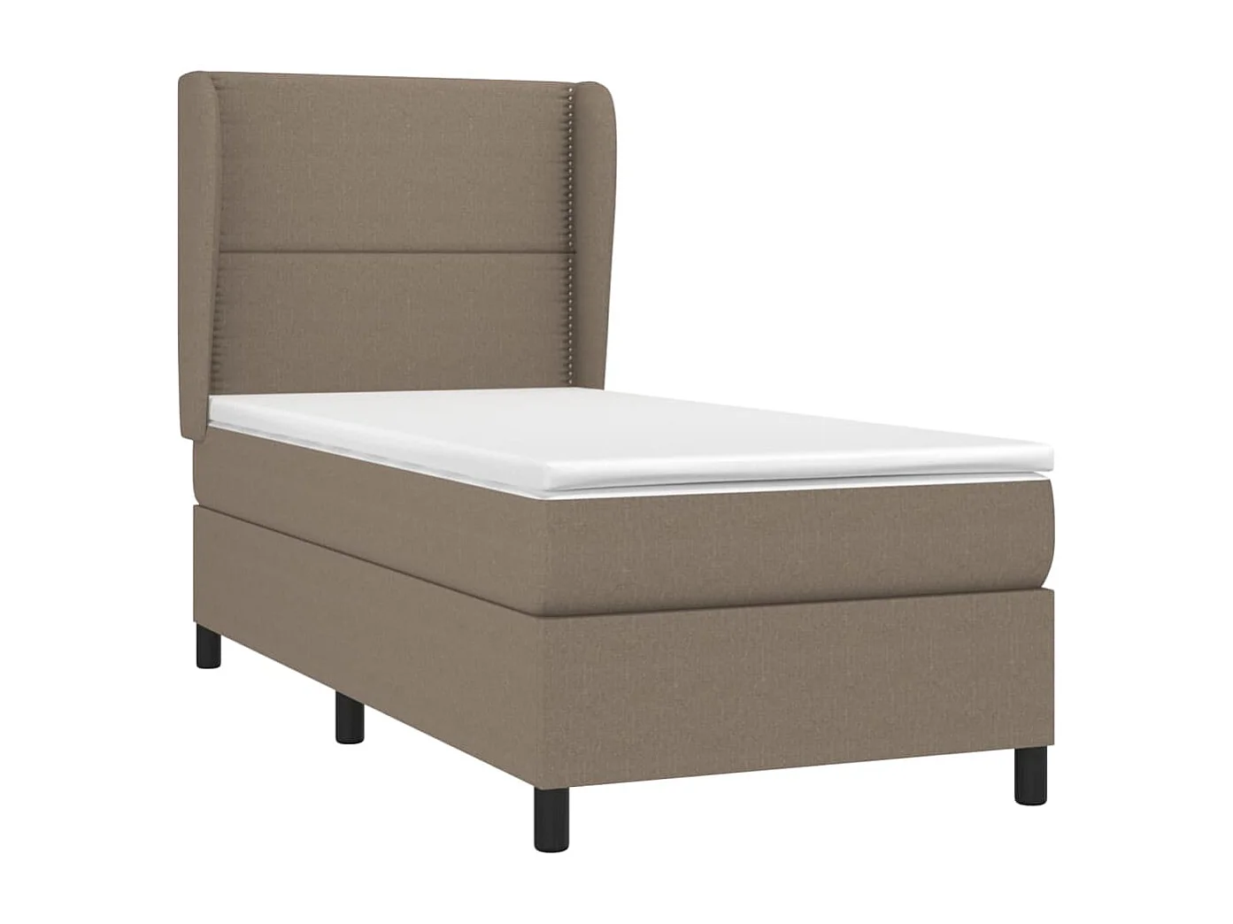 Sommier à lattes de lit avec matelas Taupe 90x190 Tissu