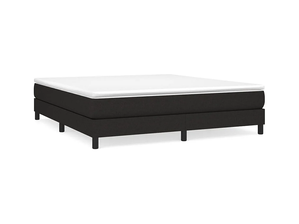 Boxspring met matras stof zwart 180x200 cm