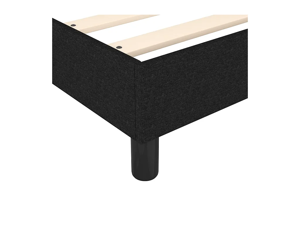 vidaXL Cama box spring con colchón tela negro 180x200 cm