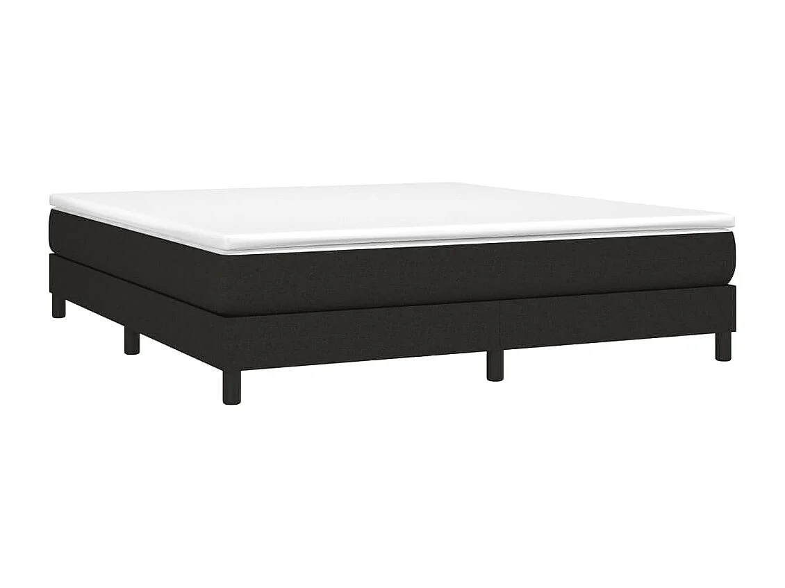 Boxspring met matras stof zwart 180x200 cm