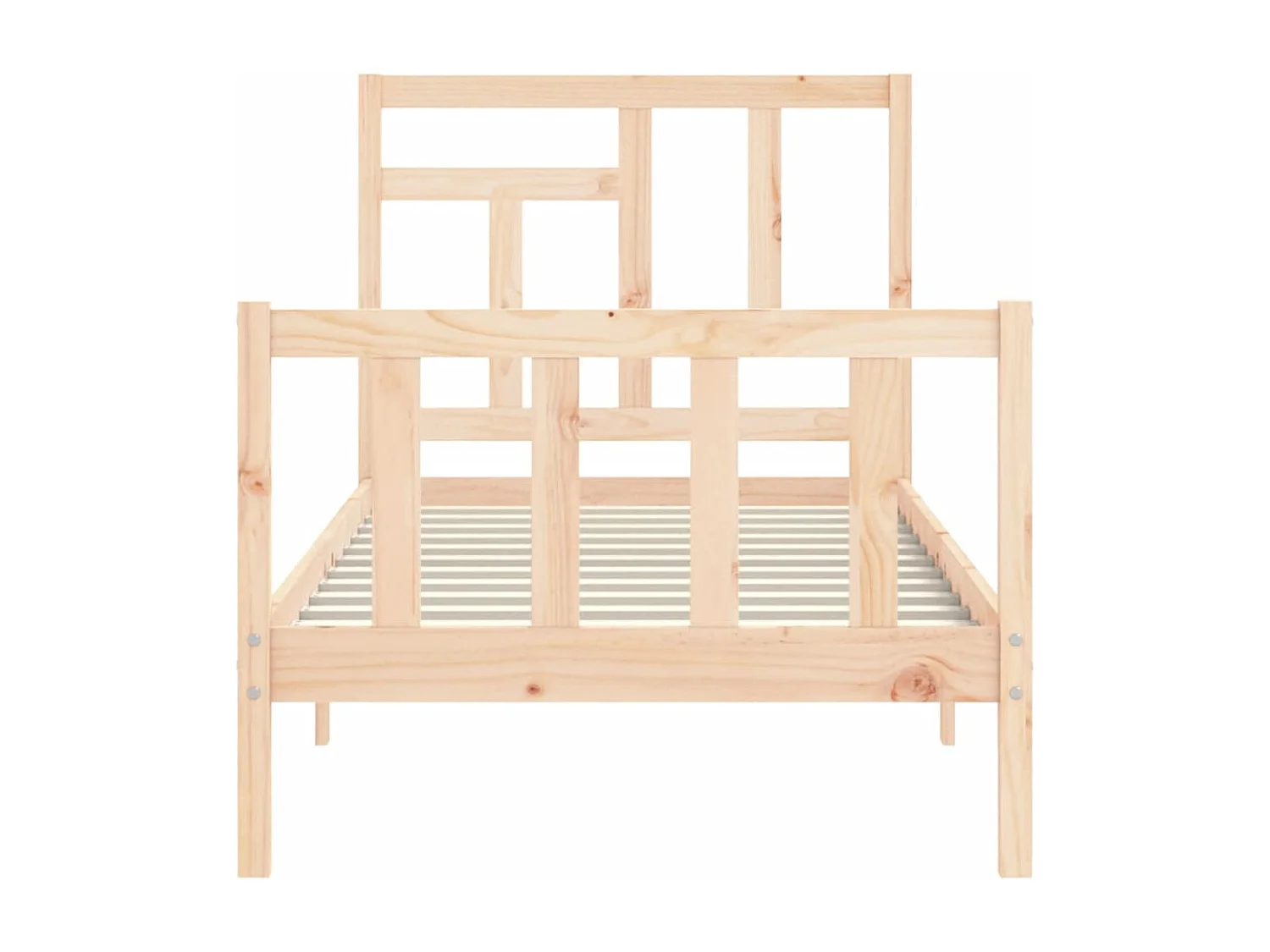 Cadre de lit avec tête de lit 90x200 bois massif