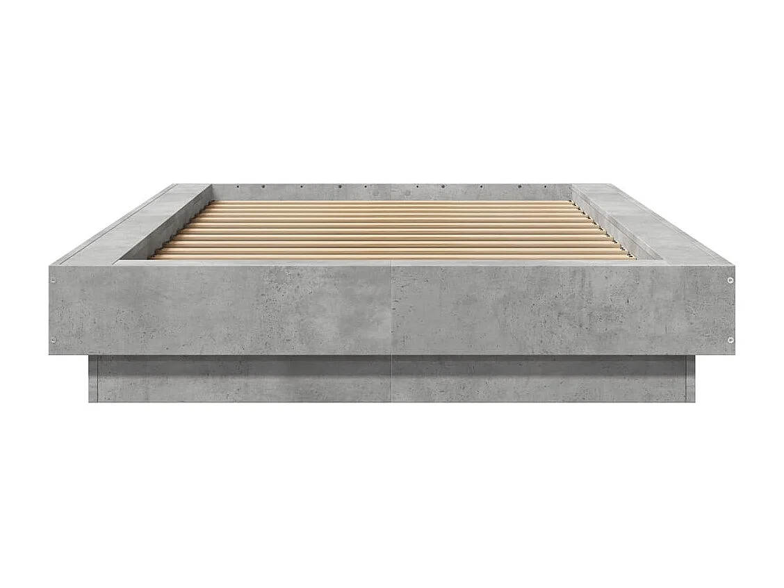 Bedframe bewerkt hout betongrijs 90x190 cm
