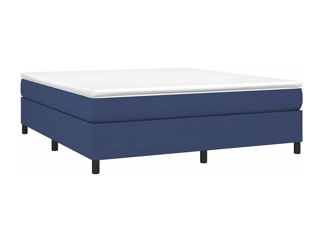 Lit à sommier tapissier avec matelas Bleu 160x200 Tissu
