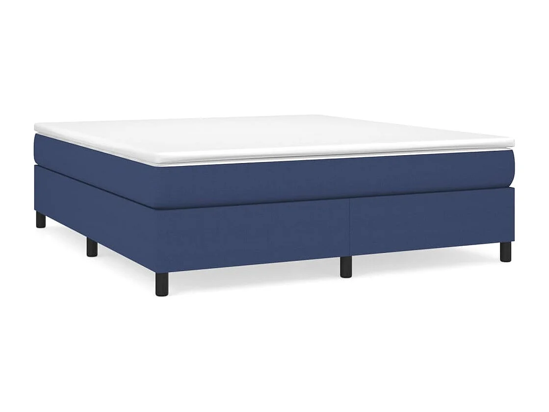 Lit à sommier tapissier avec matelas Bleu 160x200 Tissu
