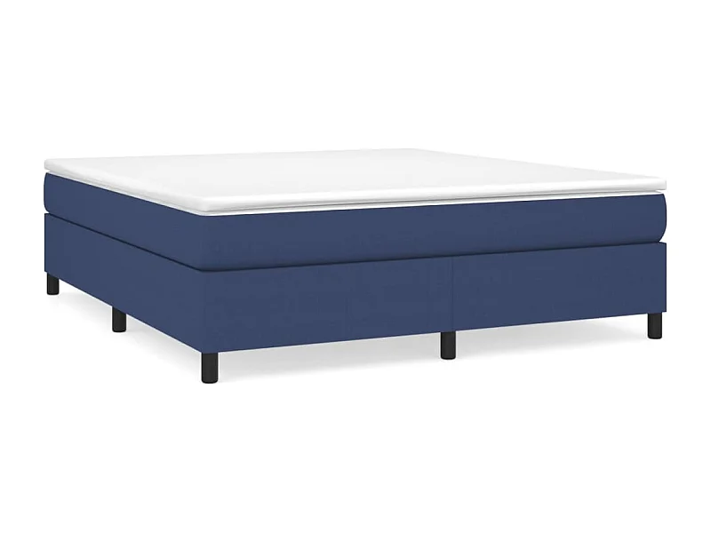 Lit à sommier tapissier avec matelas Bleu 160x200 Tissu