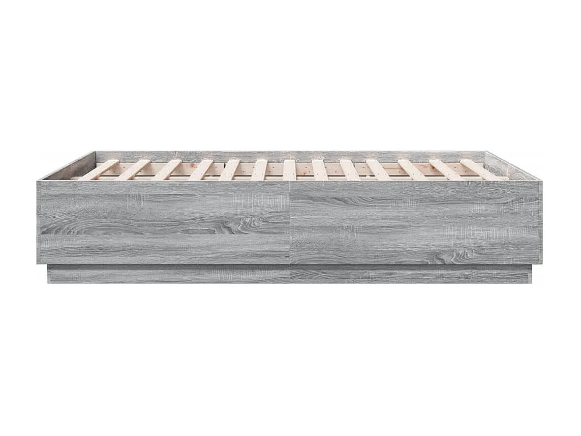 Cadre de lit sonoma gris 135x190 bois d'ingénierie