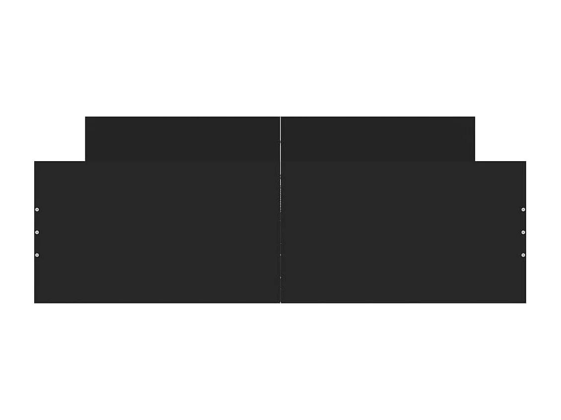 Cadre de lit avec tête de lit-pied de lit noir 140x190