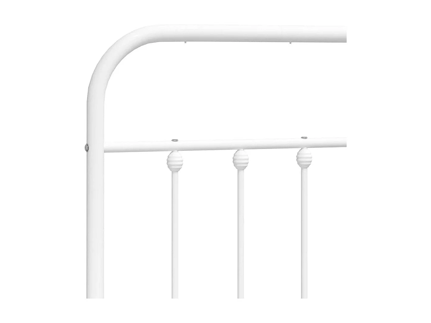 Cadre de lit métal avec tête de lit-pied de lit blanc 140x190