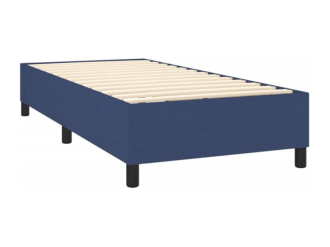Sommier à lattes de lit avec matelas Bleu 80x200 Tissu