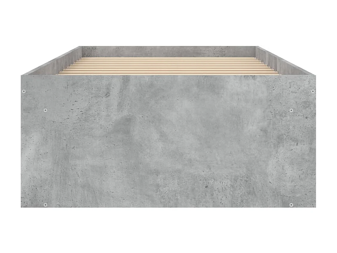 Cadre de lit gris béton 75x190 petit simple