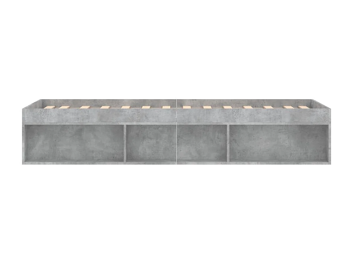 Cadre de lit gris béton 75x190 petit simple