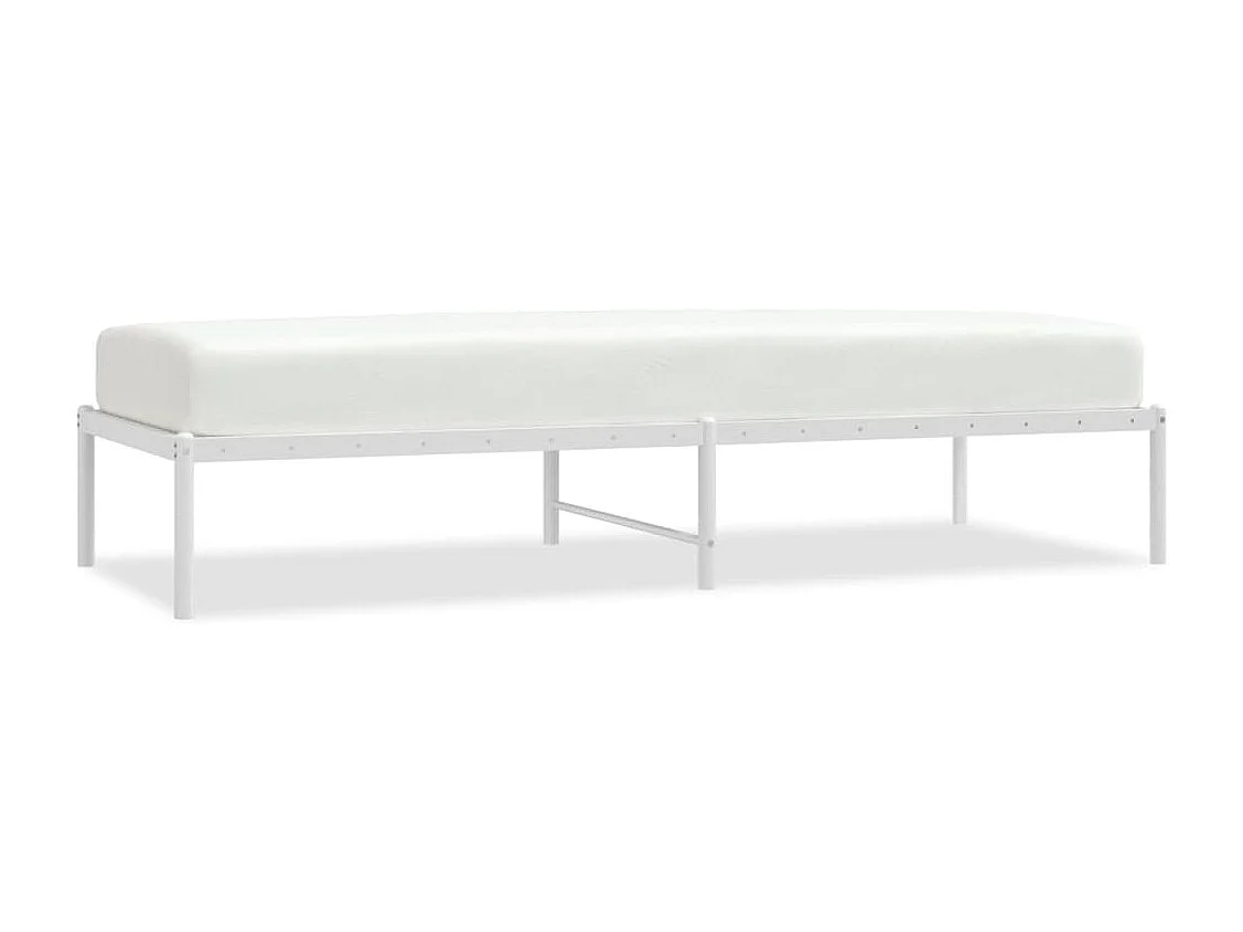 Cadre de lit métal blanc 75x190